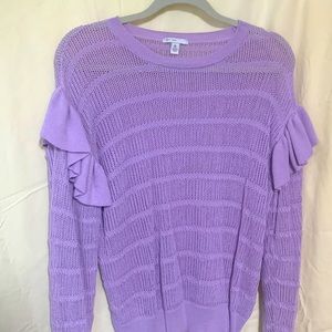 Boutique Sheer purple top Size xl